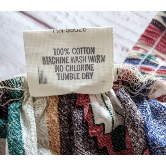 Square Dance Women's Prairie Skirt 4 Tiered Midi Navajo Style Cotton Medium USA - Picture 5 of 8